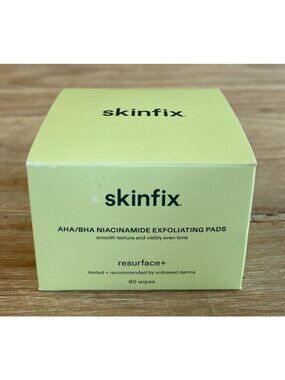Skinfix Resurface AHA/BHA Niacinamide Exfoliating Pads 60 Count NEW in Box